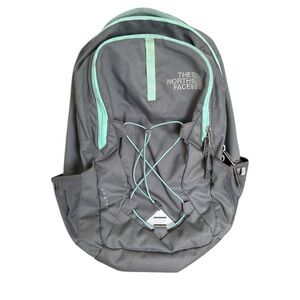 The North Face Women’s Jester Backpack Zinc Grey Surf Green Laptop Daypack